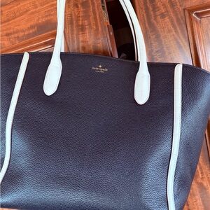 Kate Spade Black Tote with White Trim